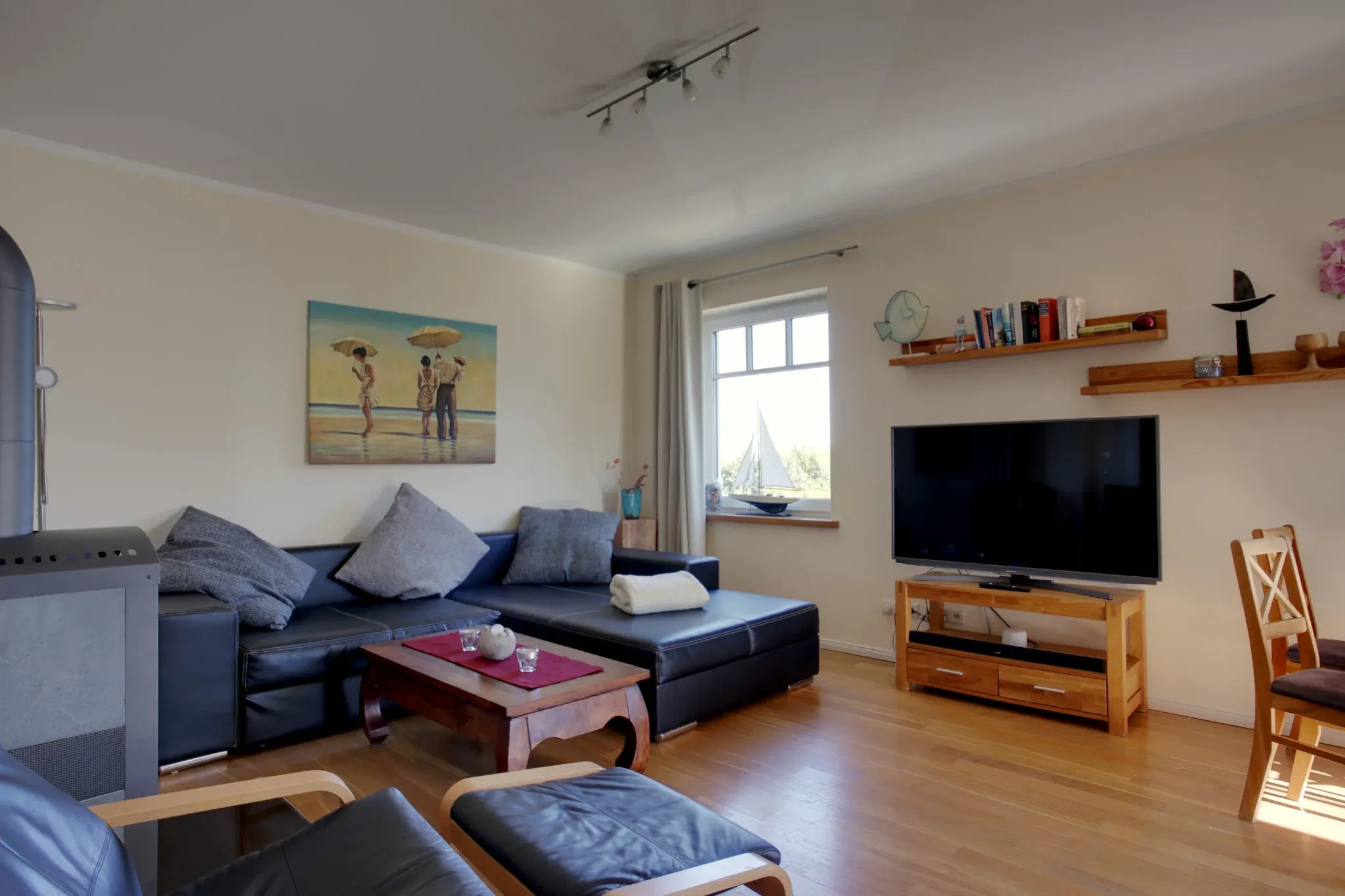 Wohnzimmer - Ferienwohnung 4 - Strandvilla Börgerende
